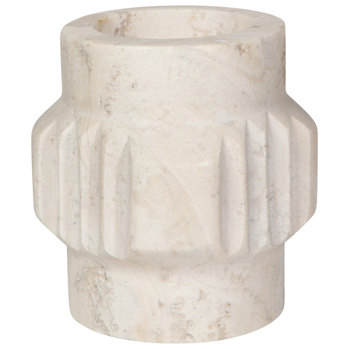 Altis Travertine Candle Holder Short