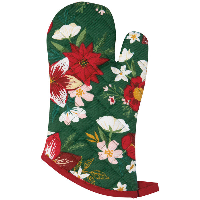 Amaryllis Christmas Oven Mitt