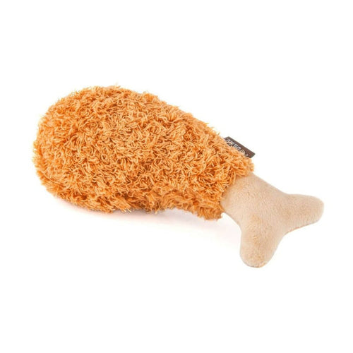 P.L.A.Y. Pet Lifestyle and You Dog Toys American Classic Fluffy's Fried Chicken Plush Squeaky Dog Toy