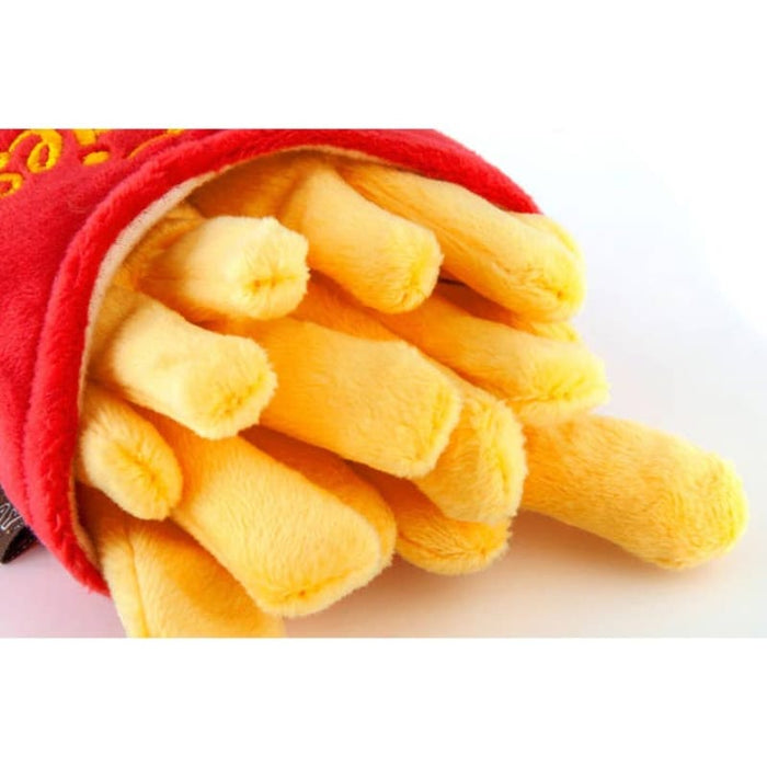 P.L.A.Y. Pet Lifestyle and You Dog Toys American Classic Frenchie Fries Interactive Plush Squeaky Dog Toy