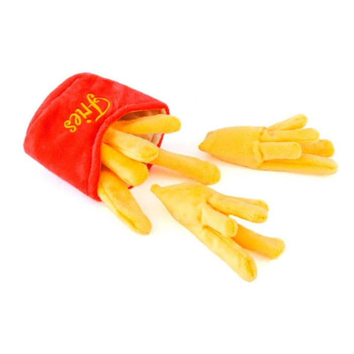 P.L.A.Y. Pet Lifestyle and You Dog Toys American Classic Frenchie Fries Interactive Plush Squeaky Dog Toy