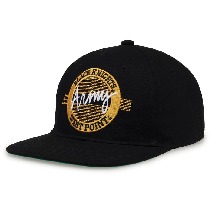 Army Black Knights Retro Circle Snapback - Black, alternate view 1