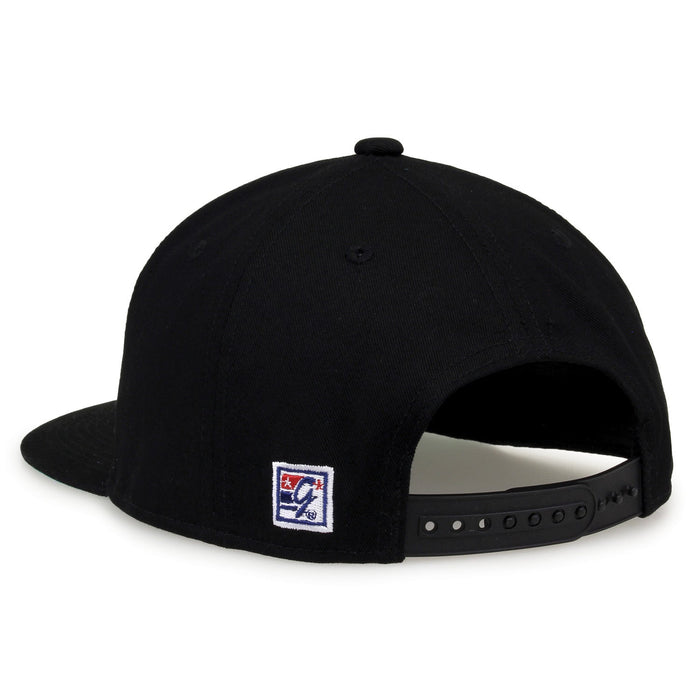 Army Black Knights Retro Circle Snapback - Black, rear view