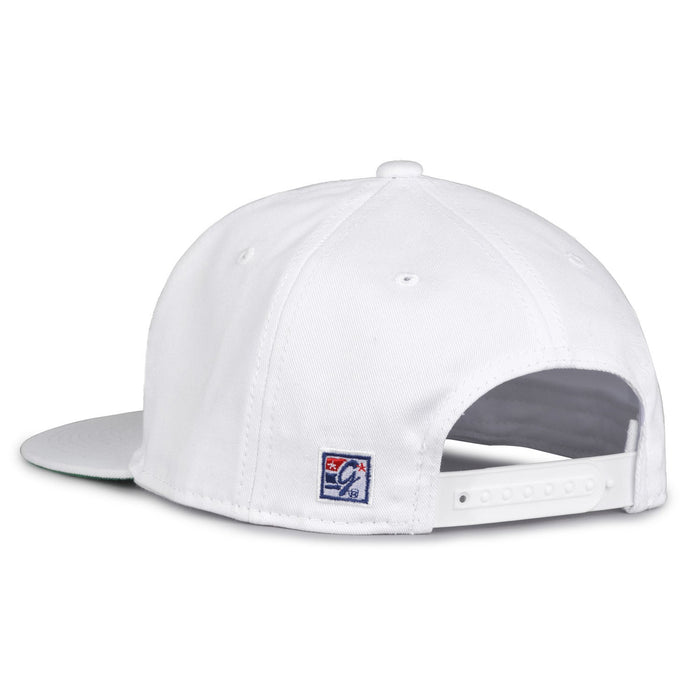 Army Black Knights Retro Circle Snapback - White, rear view