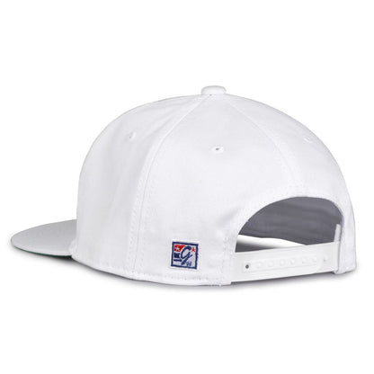 Army Black Knights Retro Circle Snapback - White, rear view