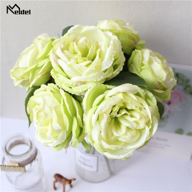 Artificial Silk Rose Peony Bridal DIY Bouquet-Bridesmaid Bouquet-Wedding Accessories