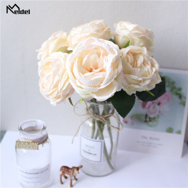 Artificial Silk Rose Peony Bridal DIY Bouquet-Bridesmaid Bouquet-Wedding Accessories