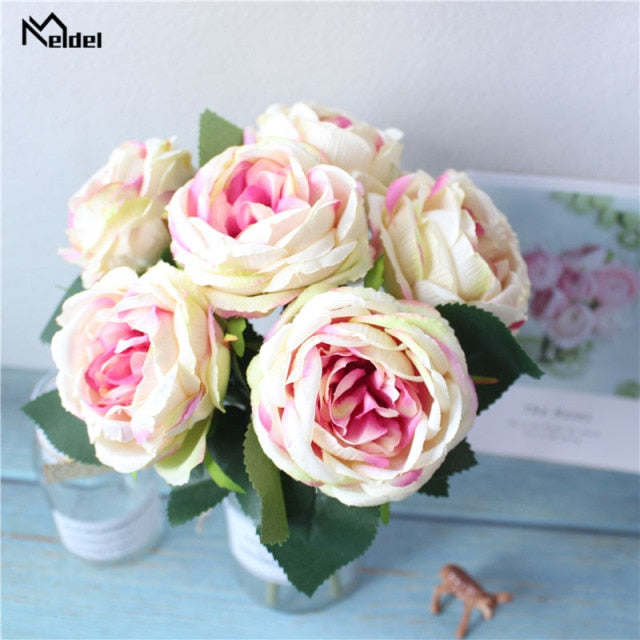 Artificial Silk Rose Peony Bridal DIY Bouquet-Bridesmaid Bouquet-Wedding Accessories