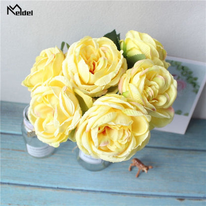 Artificial Silk Rose Peony Bridal DIY Bouquet-Bridesmaid Bouquet-Wedding Accessories