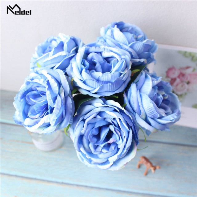 Artificial Silk Rose Peony Bridal DIY Bouquet-Bridesmaid Bouquet-Wedding Accessories