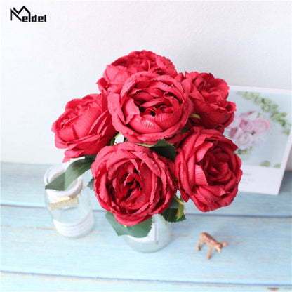 Artificial Silk Rose Peony Bridal DIY Bouquet-Bridesmaid Bouquet-Wedding Accessories