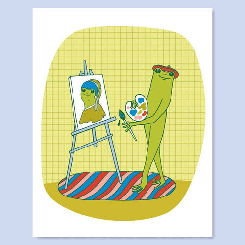 Artist Frog Art Print