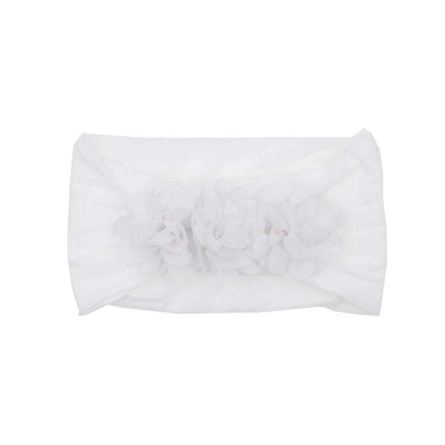 Baby and Toddler Chiffon Triple Flower Hairband - Headband Stretch Girls Hair Accessories