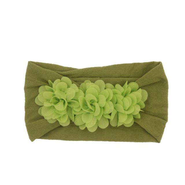 Baby and Toddler Chiffon Triple Flower Hairband - Headband Stretch Girls Hair Accessories