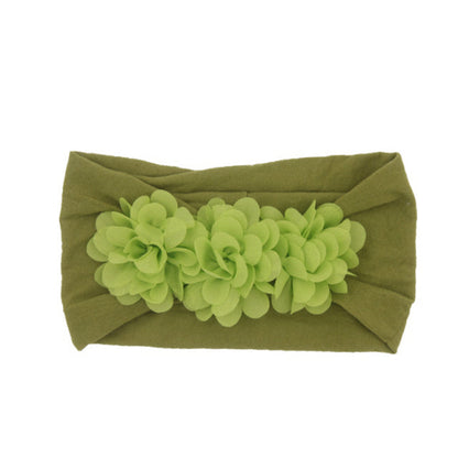 Baby and Toddler Chiffon Triple Flower Hairband - Headband Stretch Girls Hair Accessories