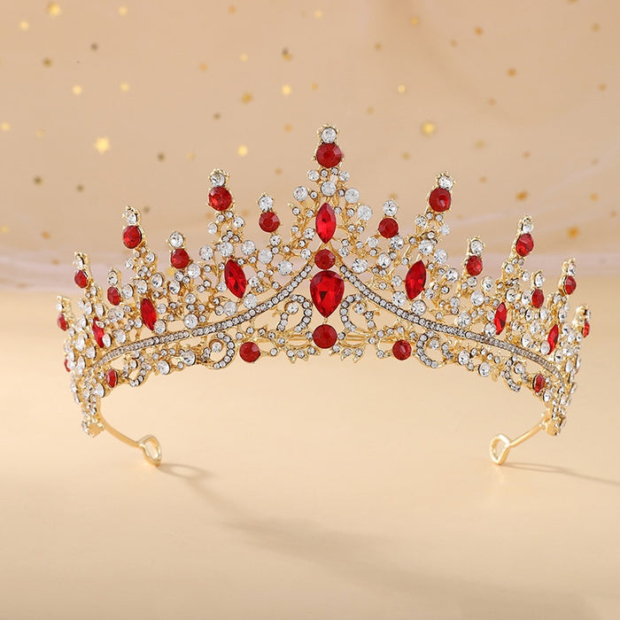 Baroque Retro Crystal Bridal Tiaras-Crown-Wedding Hair Accessories-Quinceanera