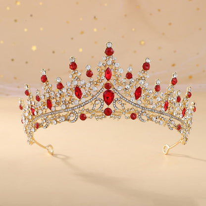Baroque Retro Crystal Bridal Tiaras-Crown-Wedding Hair Accessories-Quinceanera