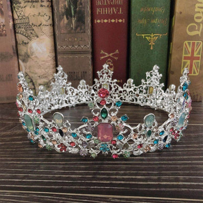 Baroque Royal Queen Crown Luminesque Crystal Rhinestones- Bride- Quinceañera