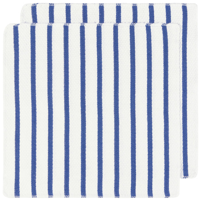 Basketweave Royal Blue Dishcloths Set of 2