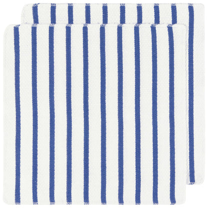 Basketweave Royal Blue Dishcloths Set of 2