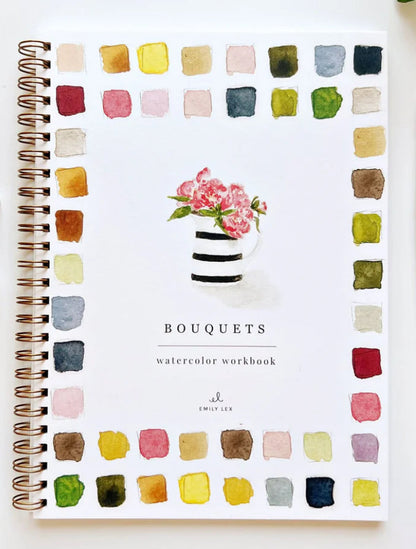 Bouquet Watercolor Workbook
