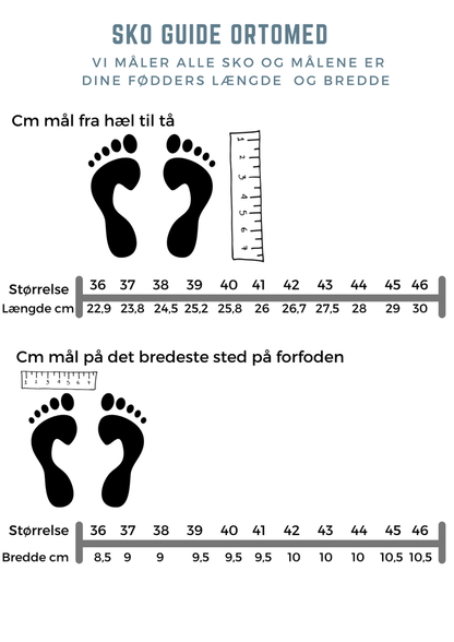 Bred sko med kardborre och extra plats