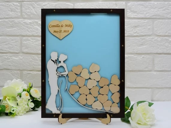 Bride and Groom Wedding Wish Drop Frame-Guest Book Alternative