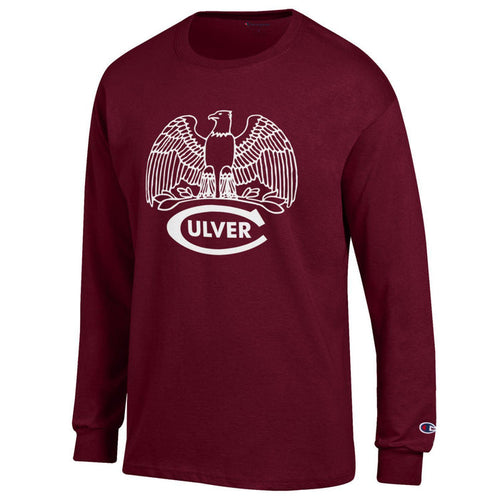 Champion Classic Eagle Jersey Long Sleeve Tee - Maroon