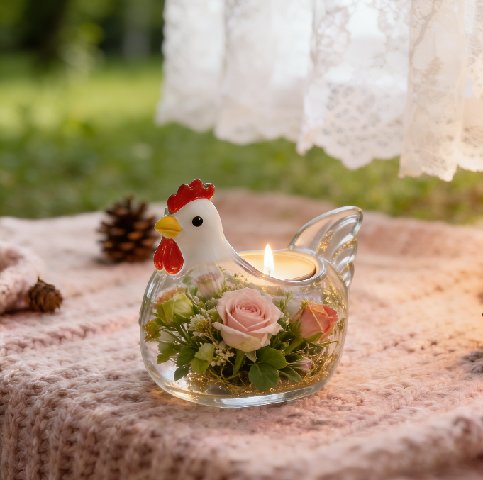 Chicken Candlestick Ornament Resin Mold