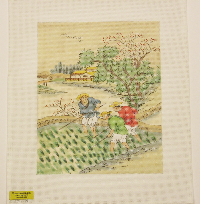 Needlepoint Chinese Farmer Canvas