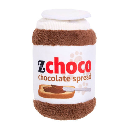 ZippyPaws dog toys Chocolate Spread Jar Bungee Burrow Plush Squeaky Dog Toy Set