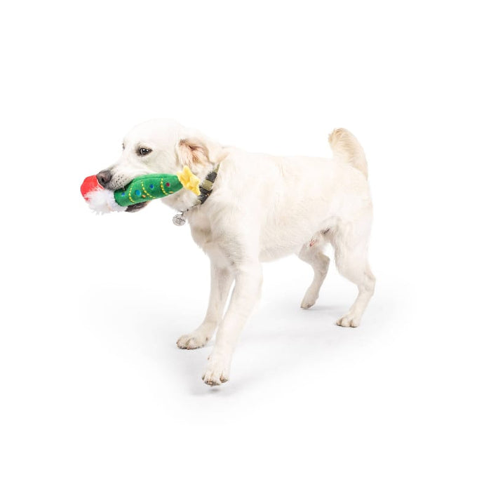 Huxley & Kent Dog Toys Christmas Holiday Let's Get Lit Gnome Plush Squeaky Dog Toy - Lg