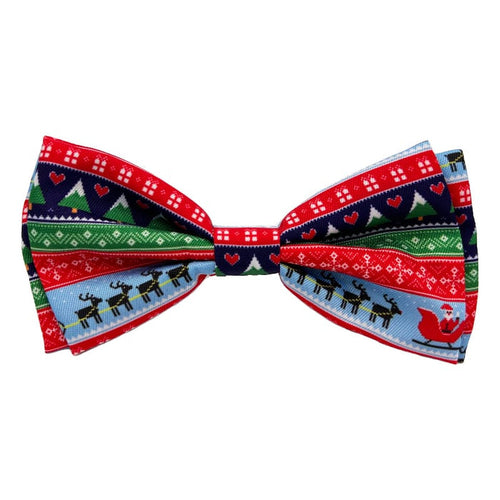 Huxley & Kent Bow Ties SM Christmas Holiday Ugly Sweater Bow Tie Pet Collar Attachment - 2 Sizes