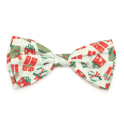 The Worthy Dog Bow Ties SM Christmas Presents Light Green Bow Tie Pet Collar Attachment - 2 Sizes