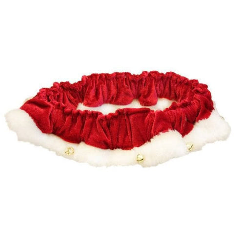 Huxley & Kent Collars SM Christmas Santa Red Holiday Ruff with Jingle Bells for Pets
