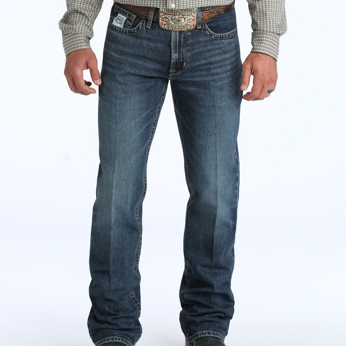 Cinch Men's White Label Relaxed Straight Jean in Dark Stone