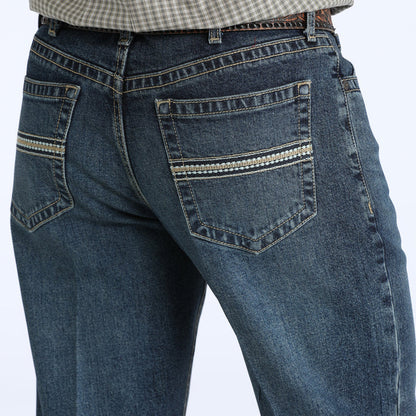 Cinch Men's White Label Relaxed Straight Jean in Dark Stone
