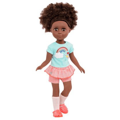 Rainbow outfit for 14-inch doll