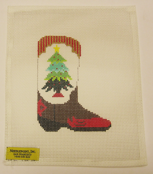 Needlepoint Cowboy Boot Canvas