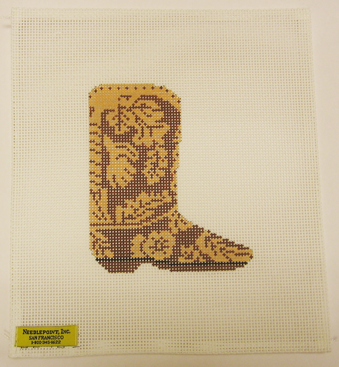 Needlepoint Cowboy Boot Canvas