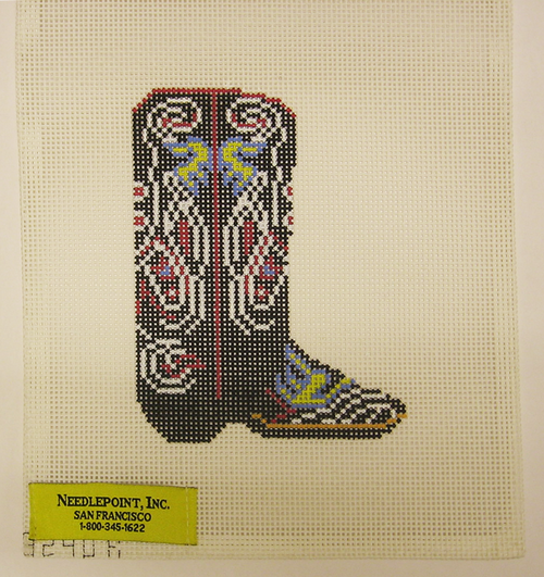 Needlepoint Cowboy Boot Canvas