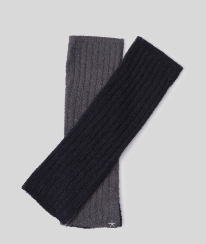 CozyChic Ribbed Color Blocked Fingerless Gloves