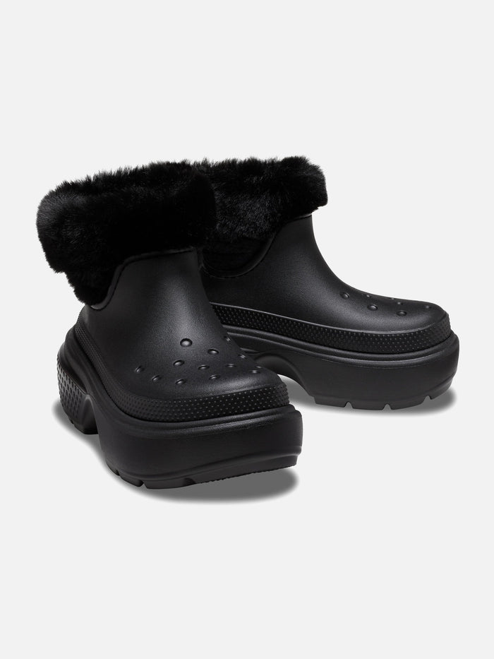 Crocs Stomp Lined Boot Negro — par en angulo