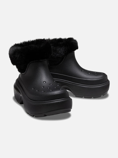 Crocs Stomp Lined Boot Negro — par en angulo