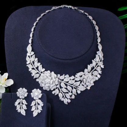 Cubic Zirconia Grand Rose Fashion Jewelry Set for Brides or Quinceañeras