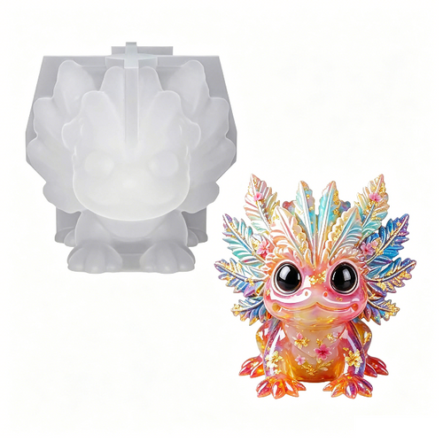 Cute Axolotl Figurine Resin Mold