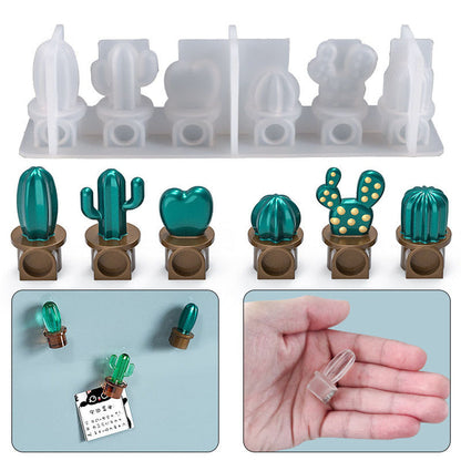 Cute Cactus Ornament Resin Mold
