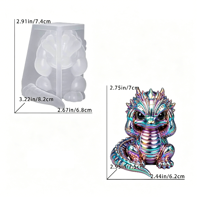 No-Listen Little Dragon-2.91*2.67inches