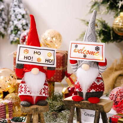 Cute Faceless Gnome-Knome Holiday Christmas Decoration