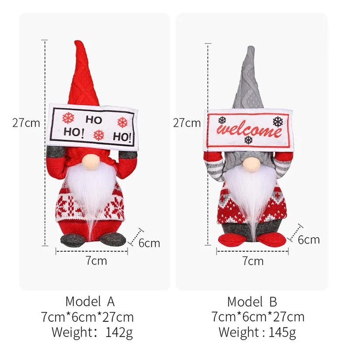 Cute Faceless Gnome-Knome Holiday Christmas Decoration